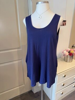 SHEIN Navy Scoop Neck Sleeveless Romper Top